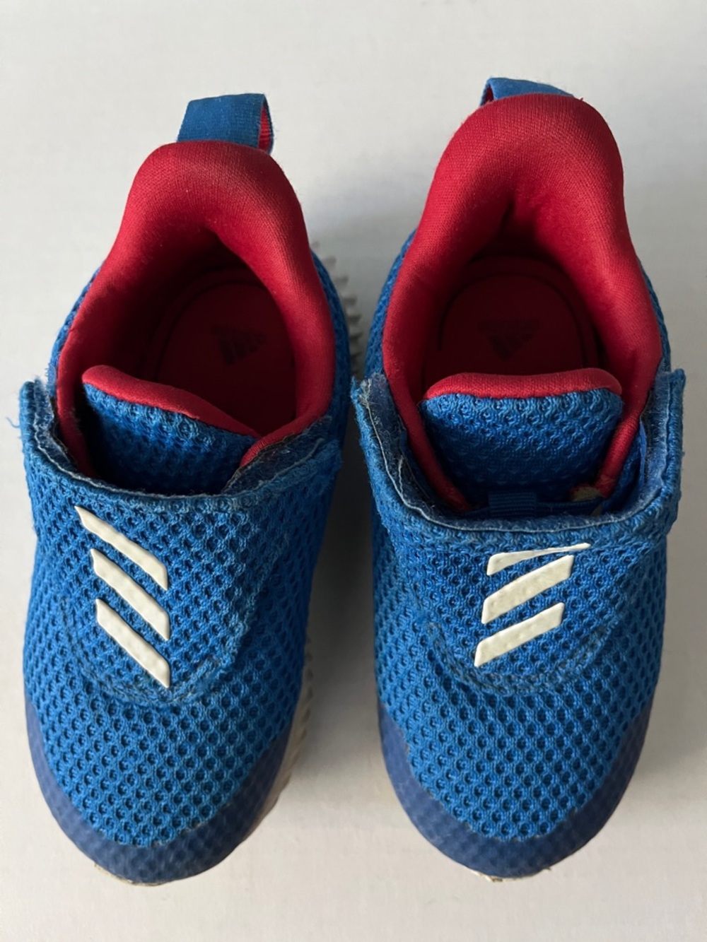 adidas Kids Blue Sneakers with Red Lining - Velcro Closure